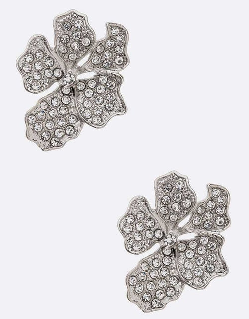 Load image into Gallery viewer, Crystal Flower Fashion Earrings
